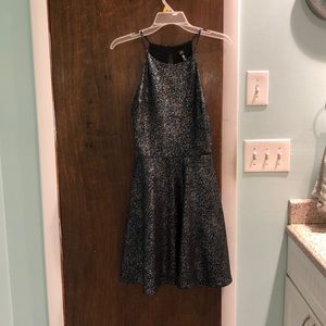 Black Sparkly Skater Dress
